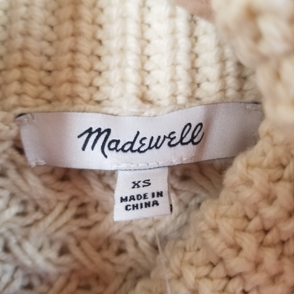 Madewell Textured Turtleneck Sweater Vest Size XS NWT - Picture 3 of 7